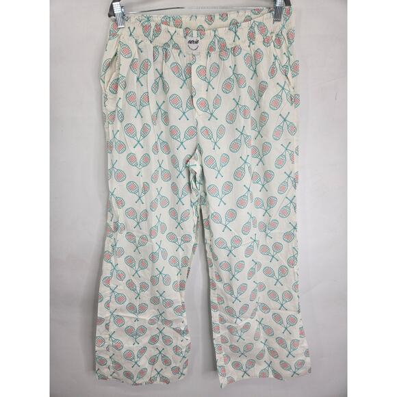 Aerie Women’s XL Pajama Pants Tennis Racket Pattern Relaxed Fit Cozy Loungewear - Picture 2 of 8